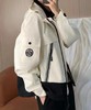 带帽后字母拼布撞色拉链外套 9521010017 商品缩略图3