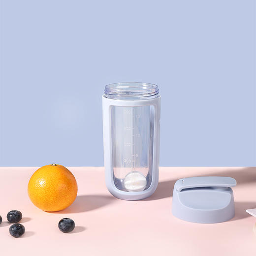 TAYOHYA尊享运动摇摇杯皓蓝500mL宽口径安心防漏透明设计 商品图2