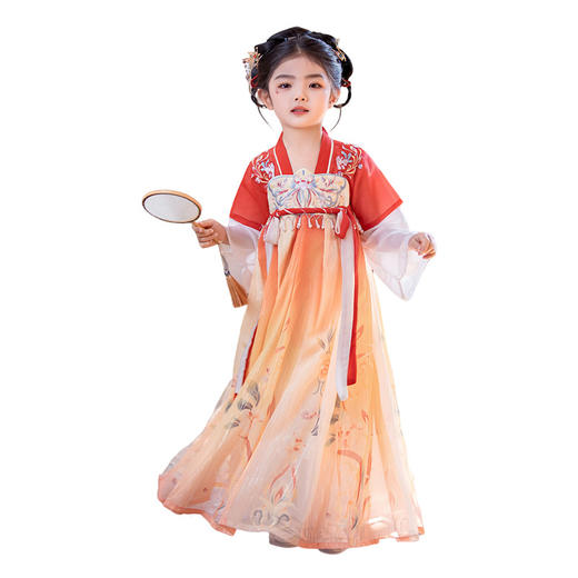 汉服女童春秋新款古风超仙连衣裙原创儿童古装襦裙女孩公主裙 商品图4