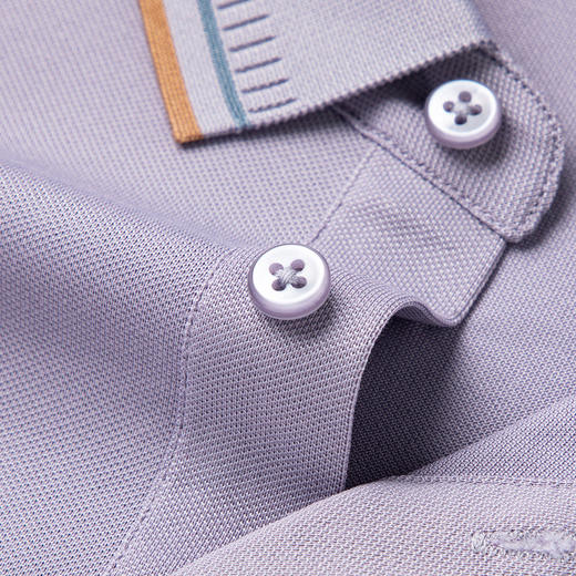 【含桑蚕丝&亚麻】罗蒙男士夏季商务polo衫男透气男士t恤短袖polo衫 商品图7