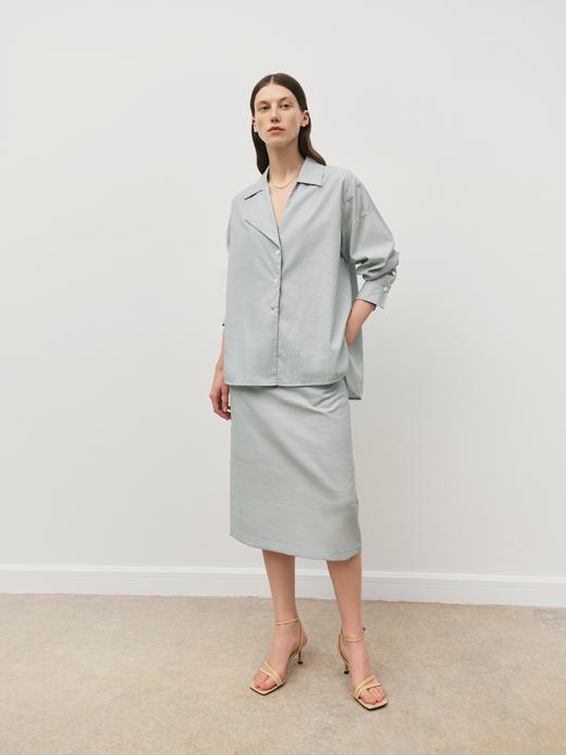 春夏百搭暗纹提花纯色半裙FB5169244 商品图2