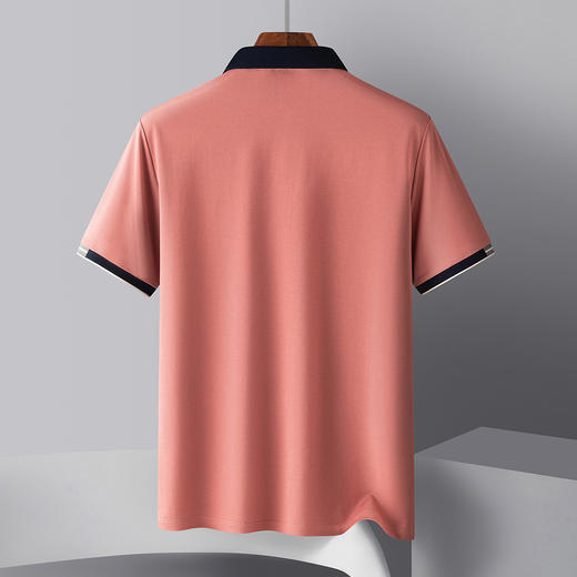 【含桑蚕丝&亚麻】罗蒙男士夏季polo衫商务男polo衫透气男士t恤短袖 商品图4