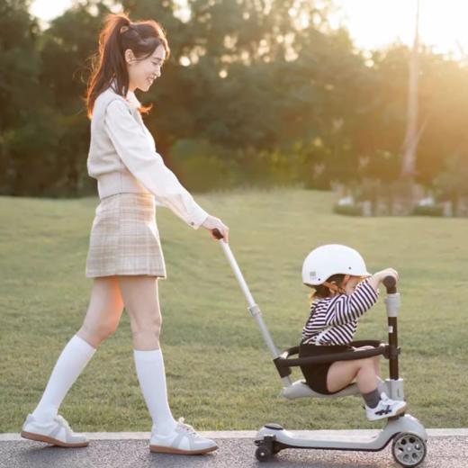 测评优品-贝易儿童滑板车1一3一6岁可坐可骑宝宝四合一溜溜车学步滑滑车平衡 商品图4