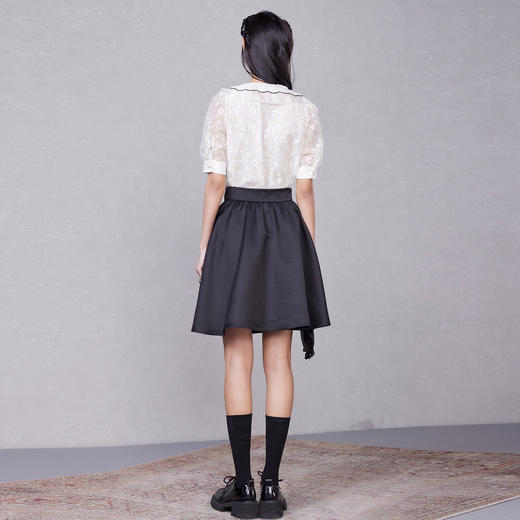 MAXRIENY缎面蓬蓬裙女春款高腰显瘦半身裙MC87SK269A90 商品图2