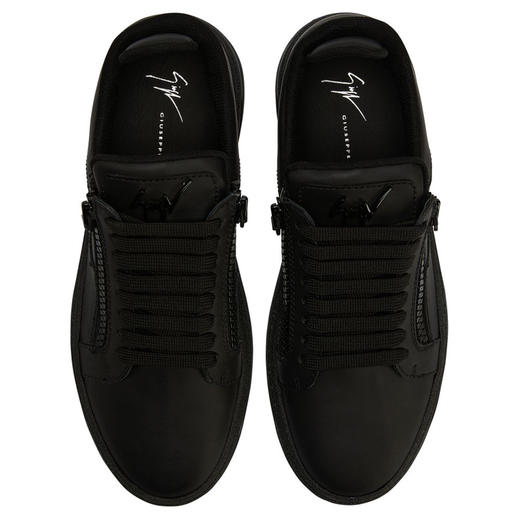 【二】Giuseppe Zanotti 男士金属签名徽标低帮休闲运动鞋 黑色 RM30034013 商品图3