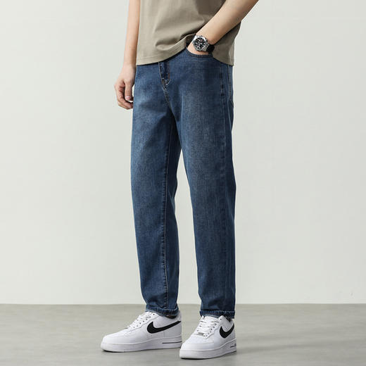 【夏季薄款】【新款DQ】大依优型大码潮款牛仔裤长裤男舒适休闲简约百搭加肥加大男装 商品图1