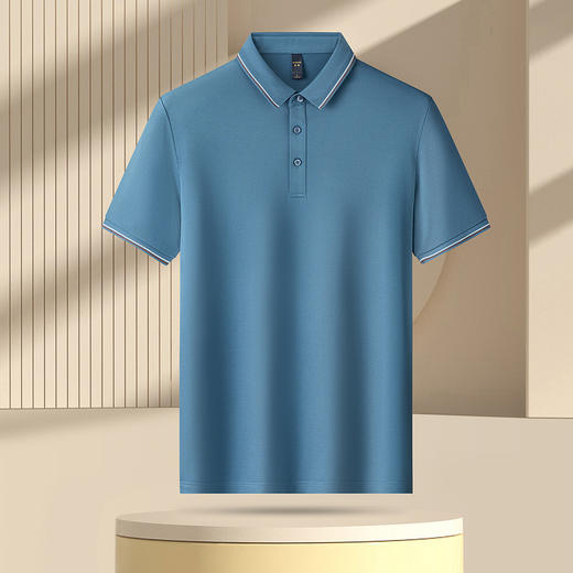 罗蒙夏季男士时尚polo衫男短袖商务舒适百搭休闲男士t恤短袖polo衫 商品图1