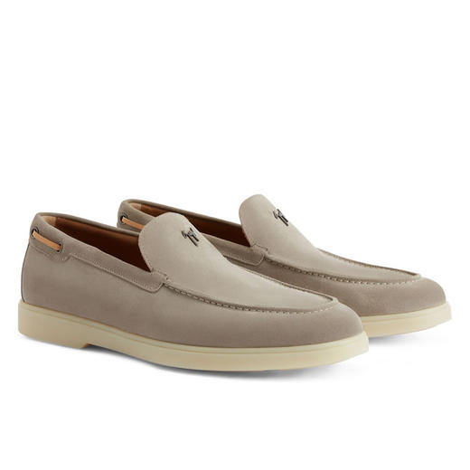 Giuseppe Zanotti 男士金属签名徽标平底鞋 灰色 EU40021001 商品图1