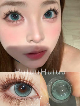 【大直径】PFGIRLCON-梵月冰蓝-14.5mm【半年抛 0-800度 含有525/575】着色13.8mm