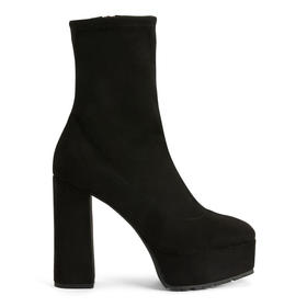 Giuseppe Zanotti 女士GZ金属徽标高跟靴 黑色 I370001003