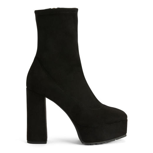 Giuseppe Zanotti 女士GZ金属徽标高跟靴 黑色 I370001003 商品图0