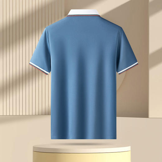 罗蒙男士夏季休闲短袖polo衫男士商务短袖t恤男舒适百搭polo衫男短袖 商品图4