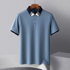 【含桑蚕丝&亚麻】罗蒙男士夏季polo衫商务男polo衫透气男士t恤短袖 商品缩略图2