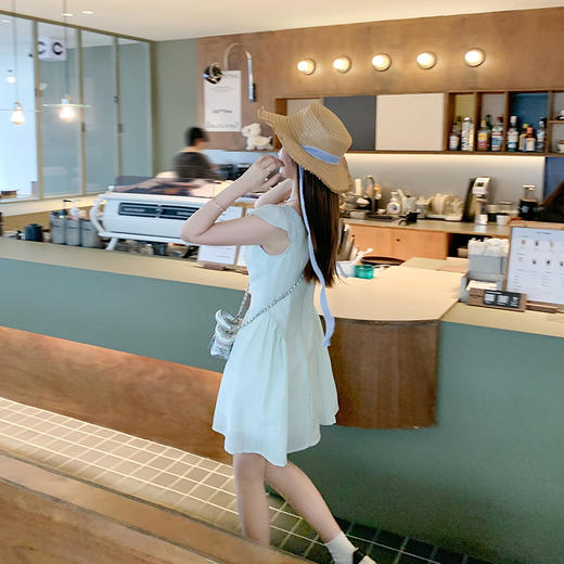 【169元任选2件】最后一波现货！【油画美学】薄荷绿连衣裙 商品图4