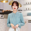 ALBB-实拍职业衬衫女设计感小众韩版长袖缎面雪纺气质上衣 商品缩略图5