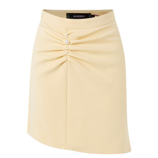 MAXRIENY珍珠抽褶浪漫半裙23早秋修腰显瘦针织卫衣短裙女MS88SK543Y10 商品图4