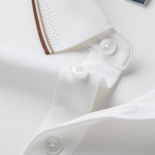 【含桑蚕丝&亚麻】罗蒙夏季男士t恤短袖polo衫透气男polo衫短袖 商品图5