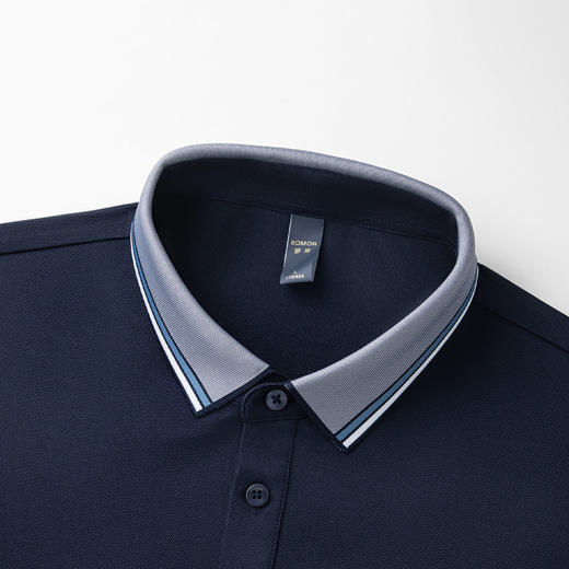 14LP50122【含桑蚕丝&亚麻】罗蒙夏季商务男士t恤短袖polo衫舒适男polo衫 商品图5