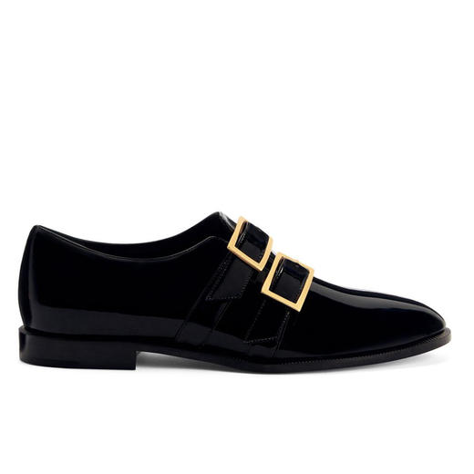 Giuseppe Zanotti 男士金属扣漆皮乐福鞋 黑色 IU30026001 商品图0
