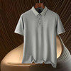 【含桑蚕丝&亚麻】罗蒙夏季休闲男士t恤短袖polo衫商务polo衫男 商品缩略图5