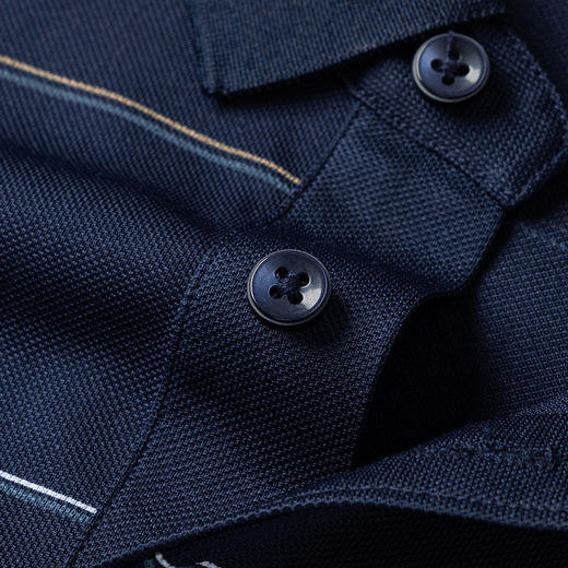 罗蒙男士夏季时尚polo衫男短袖休闲条纹polo衫爸爸装男士商务舒适短袖t恤男 商品图6