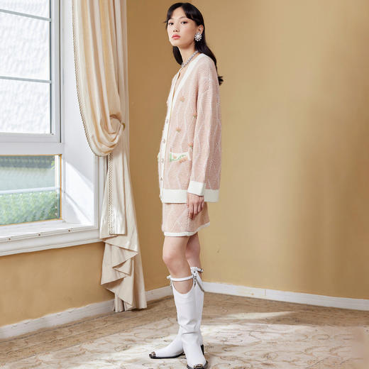 MAXRIENY复古针织半裙秋装高腰包臀半身裙MC87SK568Z10 商品图3