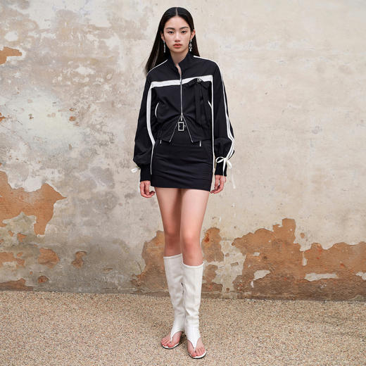 MAXRIENY甜酷工装风双腰头半裙23早秋新款高腰显瘦a字短裙MS88SK560A90 商品图1