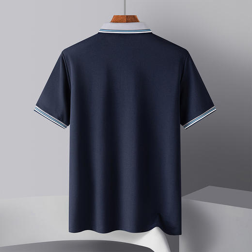 14LP50122【含桑蚕丝&亚麻】罗蒙夏季商务男士t恤短袖polo衫舒适男polo衫 商品图2