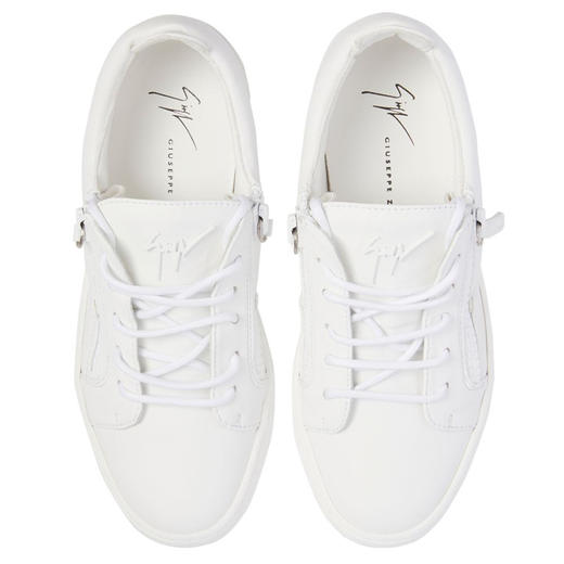 Giuseppe Zanotti 男士金属签名徽标低帮休闲运动鞋 白色 RM30061001 商品图3