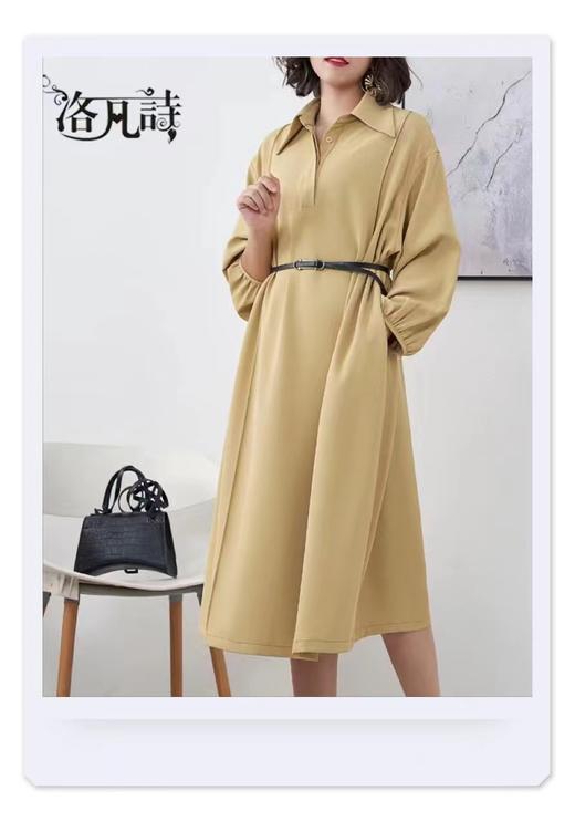 七夕福利-NO退-洛系列-（无腰带） 宽松版型/高端气质宽松连衣裙812-喜出 商品图3