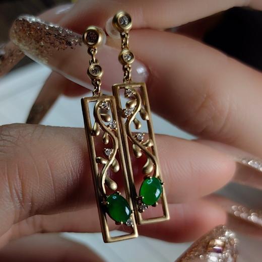 “凤凰于飞”18k翡翠耳环 商品图10