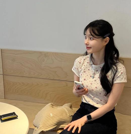 <曾小咸推荐> 小碎花木耳边短袖 商品图5