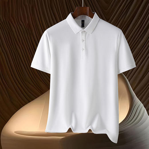【含桑蚕丝&亚麻】罗蒙夏季休闲男士t恤短袖polo衫商务polo衫男 商品图1