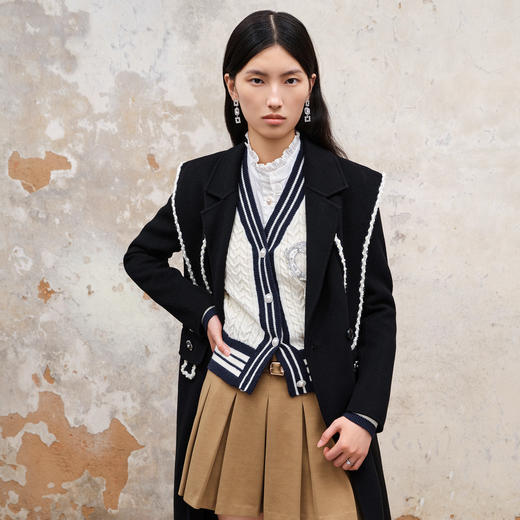 MAXRIENY赫本风羊毛大衣长款2023冬季新款风衣外套MS88CT531A90 商品图1