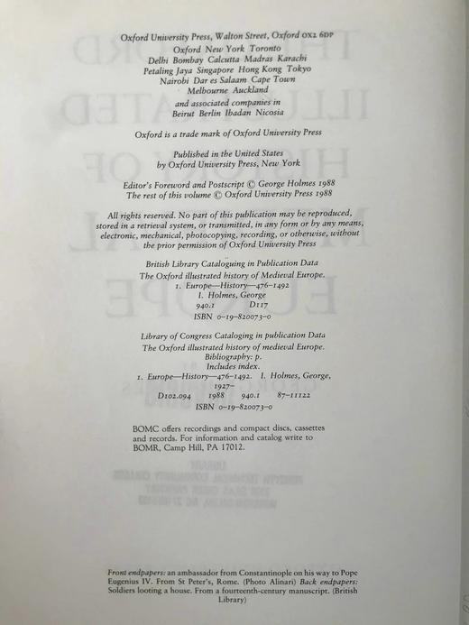牛津中世纪欧洲图史（馆藏1988） 200余幅插图 精装16开 商品图3