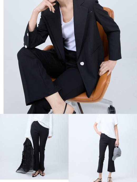 【必入单品】噢蜜ooomeooo九分和大长腿系列喇叭裤魔术提臀四面弹力 商品图0