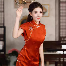 GSJ816老上海日常素雅高端旗袍连衣裙