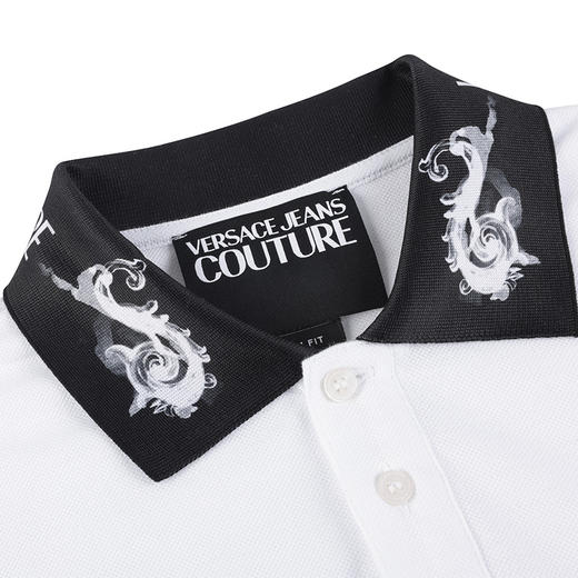【超惠秒】Versace 范思哲 男士全棉舒适领圈印花logo简约休闲短袖 Polo T恤11931 商品图3