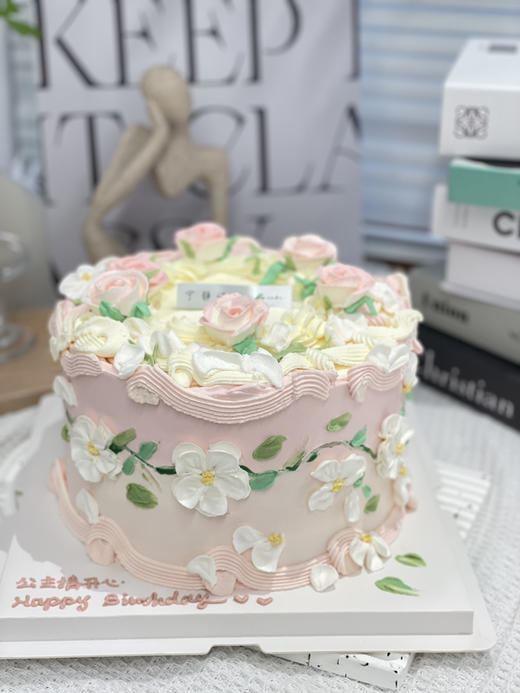 奶油花小清新系列奶油蛋糕 下单前请仔细阅读商品详情 商品图1