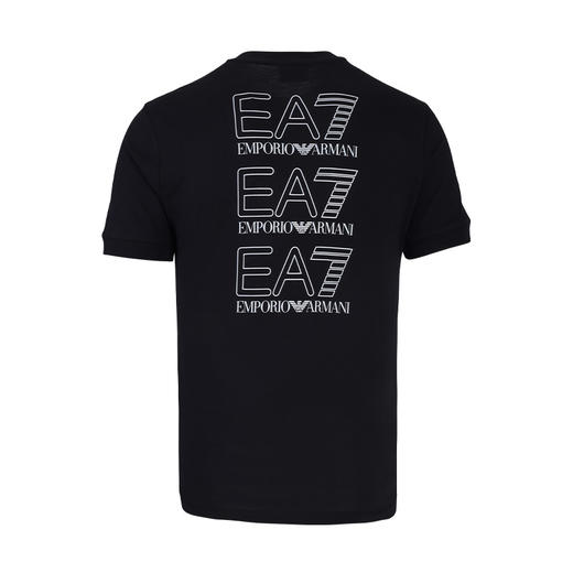 Armani EA7男士运动休闲背后EA7印花全棉短袖T恤 11901 商品图3