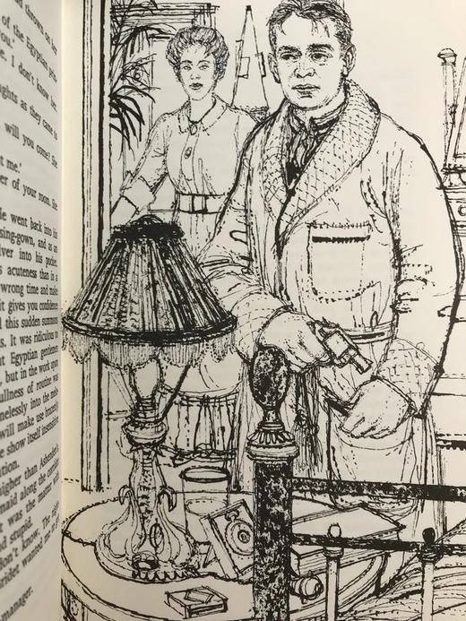 毛姆间谍小说《阿什登（英国探员）》 米克尔赖特精美插图 复古真皮脊精装32开 商品图5