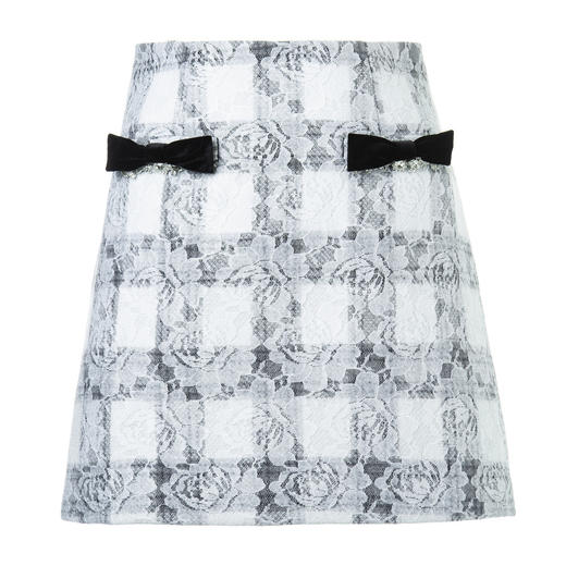 MAXRIENY午夜巴黎半裙2023冬季新款复古蕾丝短裙A字MC87SK811Z05 商品图4