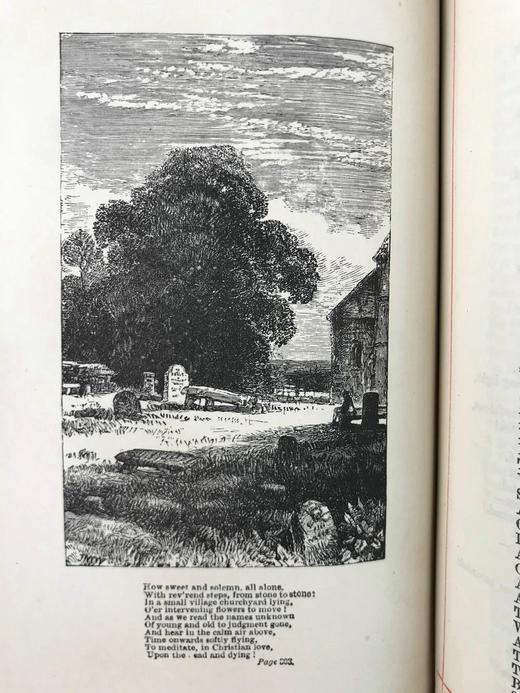 约19世纪后期 宝石盛宴：诗歌选集 5幅插图 真皮精装32开 商品图10