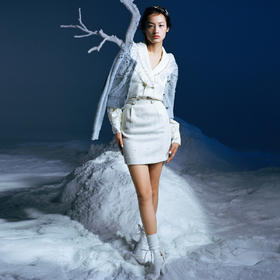 麦斯芮妮MAXRIENY烫钻立体包臀裙秋季高腰半身裙MC87SK799A20