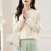 QY1381时尚洋气显瘦气质针织衫女外套单排扣小香风针织上衣女士通勤 商品缩略图1