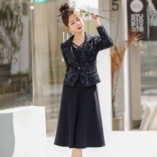 QYMTB-FD0226-Y夏款两件新中式时尚外搭两件套装 商品图2