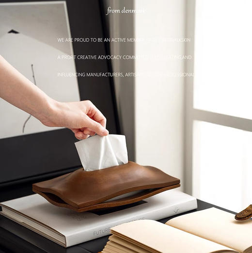 简约木制纸巾盒家用创意收纳盒 商品图3