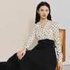 【波动心弦】MAXRIENY复古波点泡泡袖打底上衣女2023春季新款衬衫MC88TP072D00 商品缩略图0