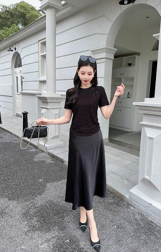 圆领中式盘扣山水画短袖衫 9522040013 商品图1