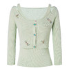 MAXRIENY精致复古感蜻蜓系列钉珠针织衫2023春上衣女MC88SW070G00 商品缩略图4